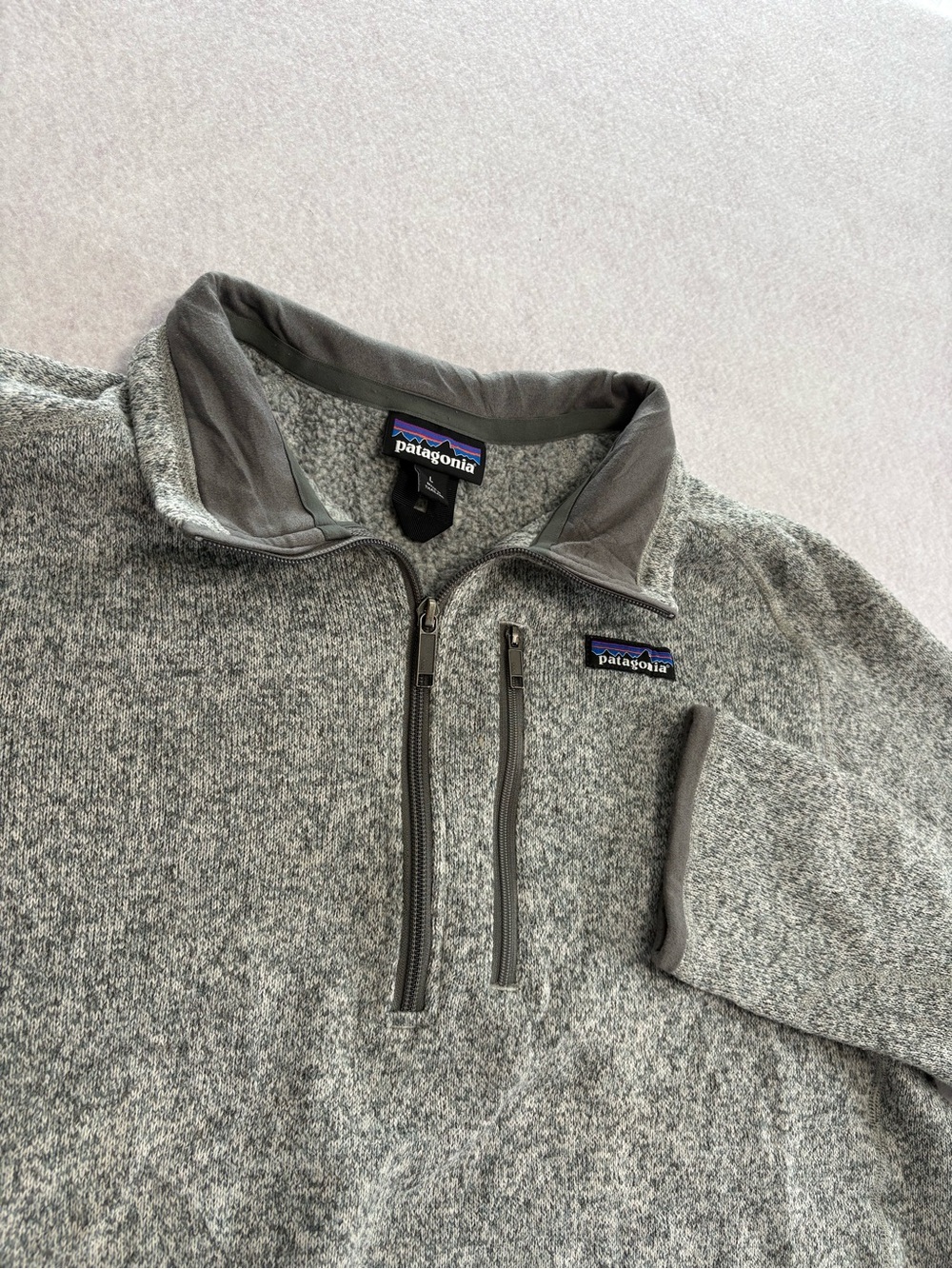 Patagonia Men’s Gray Zip-Front Fleece Pullover